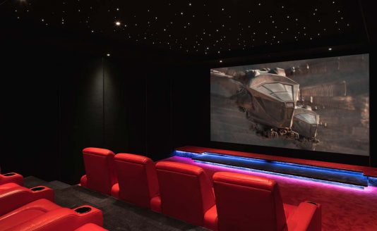cinema in the mythique villa in st Barth