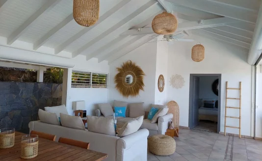 Living area in Milonga villa - luxury villa for rent in St Barts